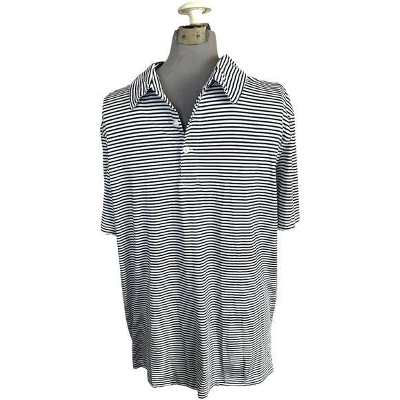 J.Crew Crewcuts Striped Performance Polo – Navy & White, Size XL - Picture 1 of 5
